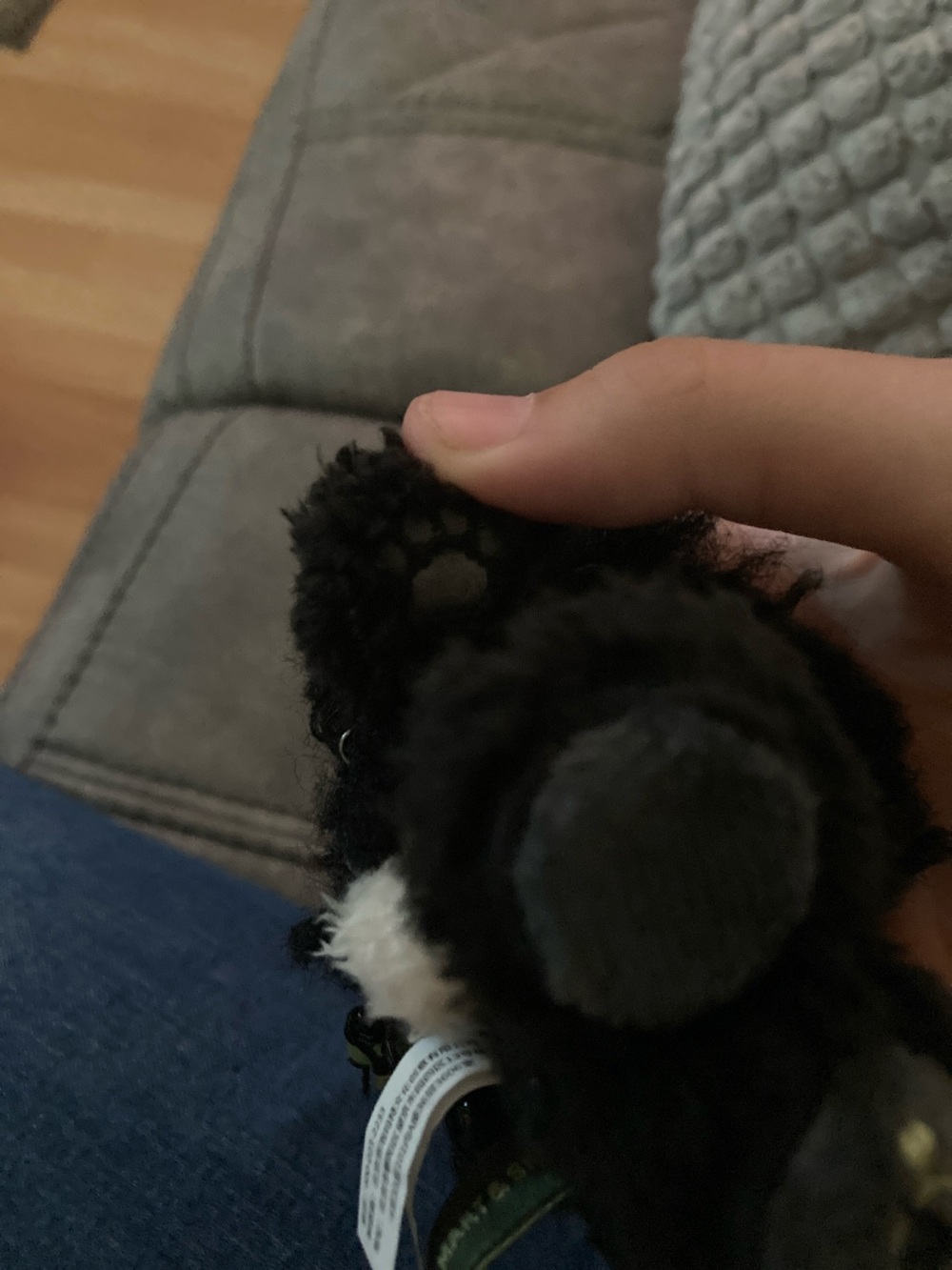 Skullpanda Green & Black Plush Keychain - SKULLPANDA no box or tag - Picture 8 of 9